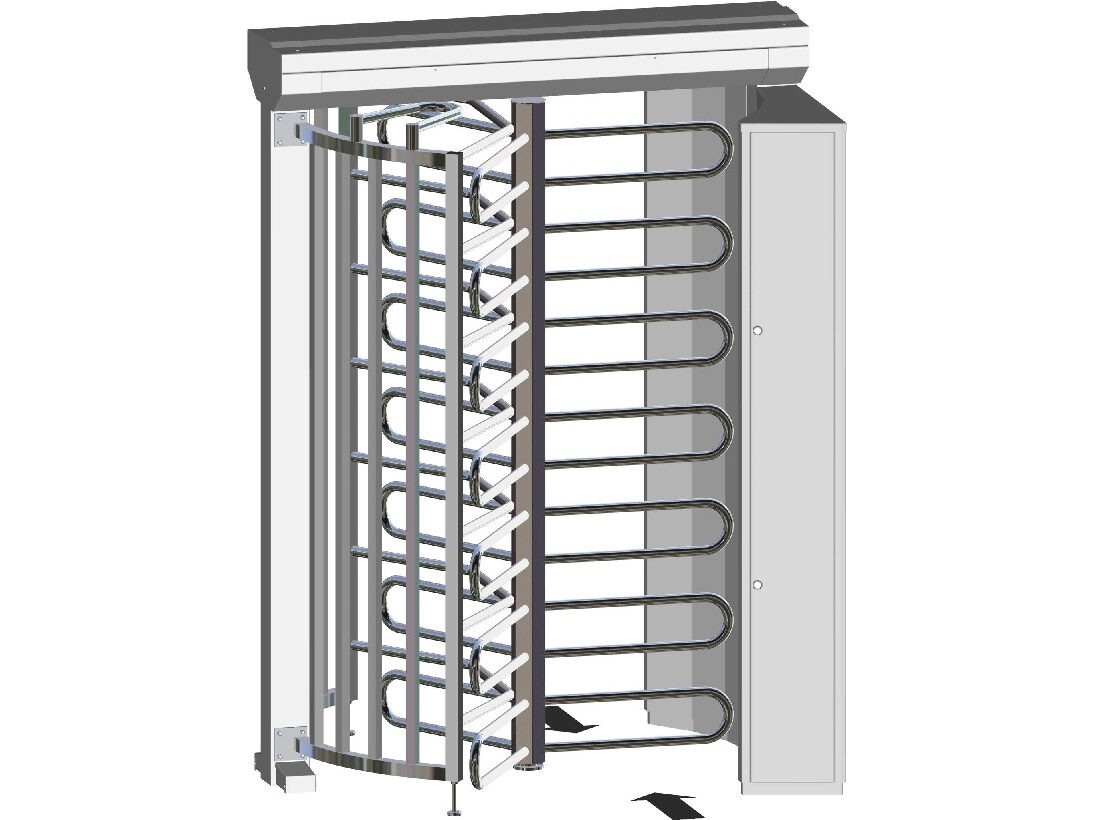 Rendering of full height turnstile