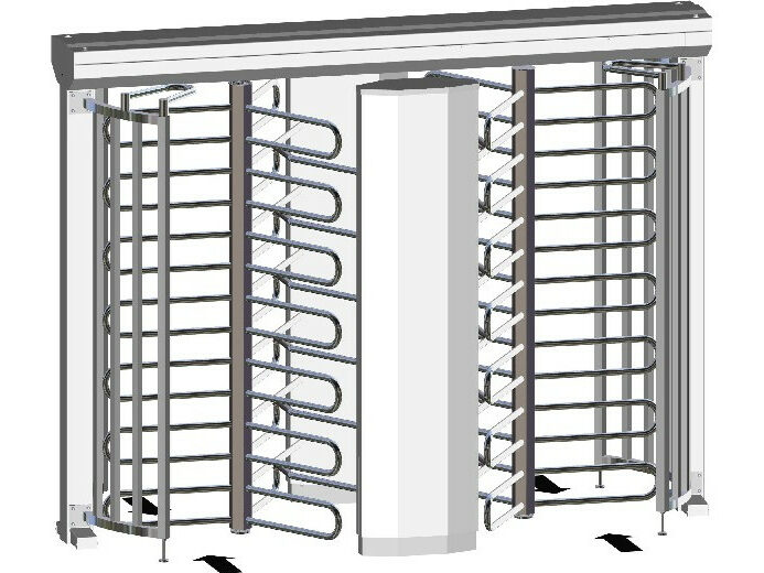 Rendering of full height double turnstiles