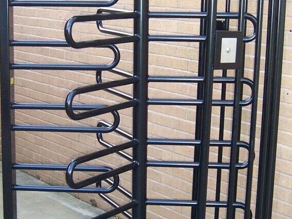 Powder coated full height turnstile